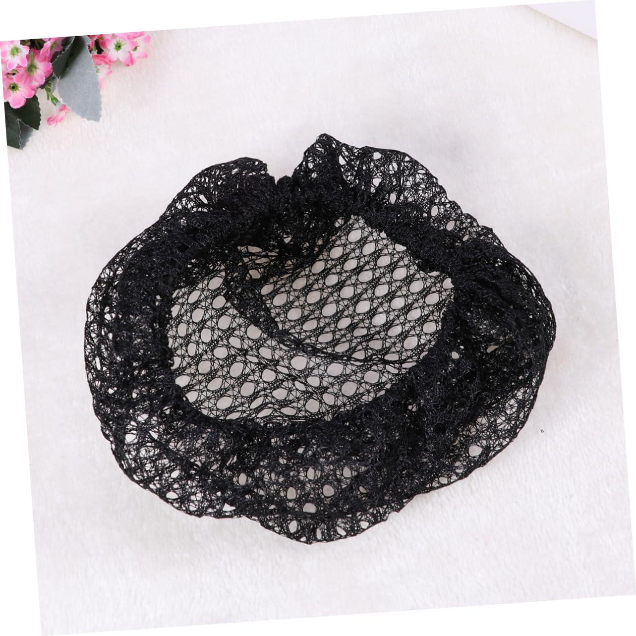 Beavorty Beavorty Black Hair Net 12 Pcs Disposable Hair Net Covers Sleep Hair Bun Net Holder Disposable for Women Hair Nets Food Service Hair Net for Long Hair Wig Hair Set Work