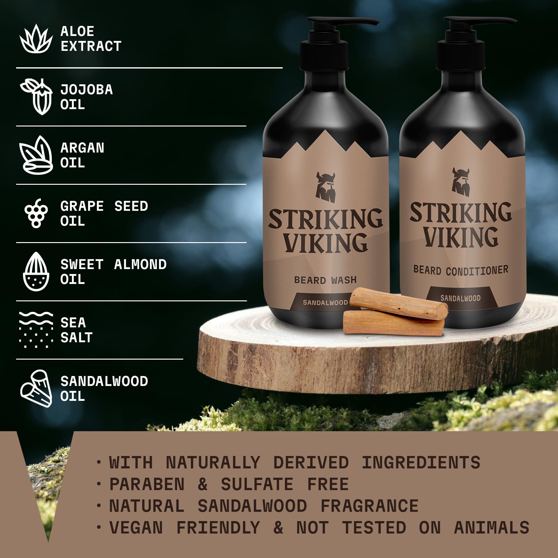 Striking Viking Striking Viking Beard Butter (4oz) Sandalwood & Beard Wash and Conditioner (10oz) Set Sandalwood