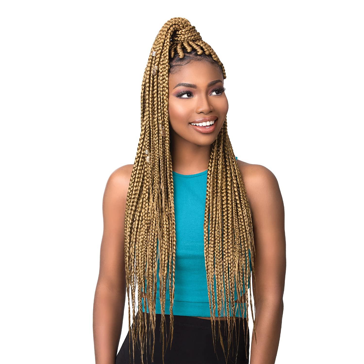 XPRESSION Xpression Sensationnel Synthetic Hair Braids 3X Ruwa Pre-Stretched Braid 24\" (5 Packs, RED)