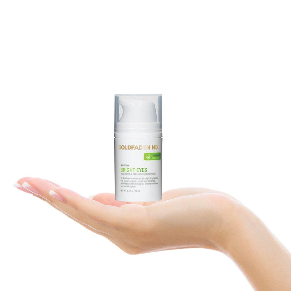 GOLDFADEN MD GOLDFADEN MD Bright Eyes Dark Circle Concentrate Brightening Eye Cream w/Soy Peptide, Rice Bran Extract & Arnica | May Reduce Under Eye Darkness, Puffiness & Fine Lines 0.5 fl. oz.
