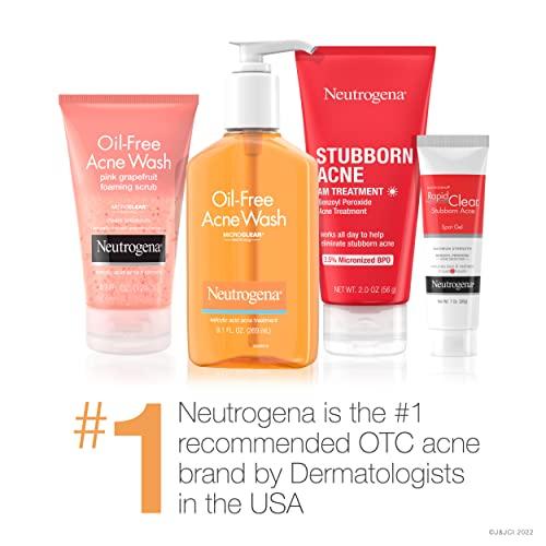 Neutrogena Neutrogena Rapid Clear Stubborn Acne Spot Treatment Gel with Maximum Strength 10% Benzoyl Peroxide Acne Treatment Medication, Pimple Cream for Acne Prone Skin Care, 1 oz