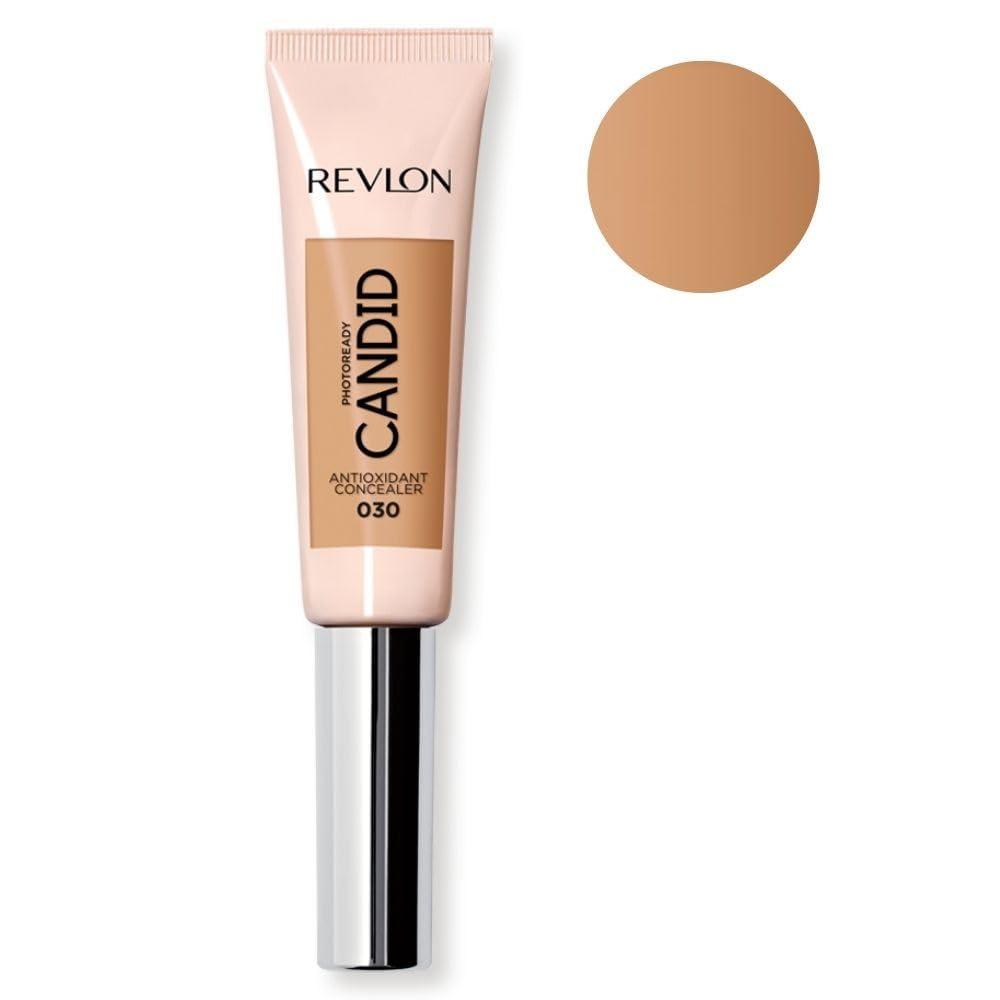 REVLON Concealer Stick by Revlon, PhotoReady Candid Face Makeup with Anti-Pollution & Antioxidant Ingredients, Longwear Medium-Full Coverage Infused with Caffine, Natural Finish,Oil Free, 030 Light Medium, 0.34 Fl Oz
