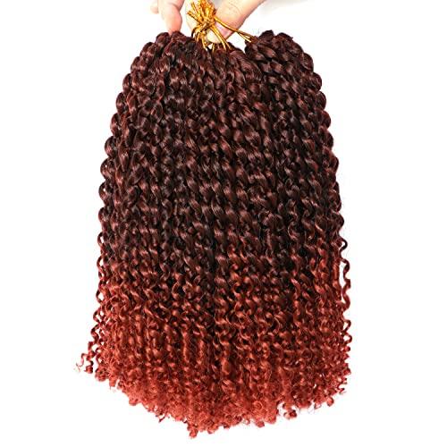 Lifabeauty 10 Inch Marlybob Crochet Hair 8 Small Packs/lot Crochet Braids Jerry Curly Hair Extensions Ombre Synthetic Braiding Hair (8Bundles10 Inch, 1B/350#)