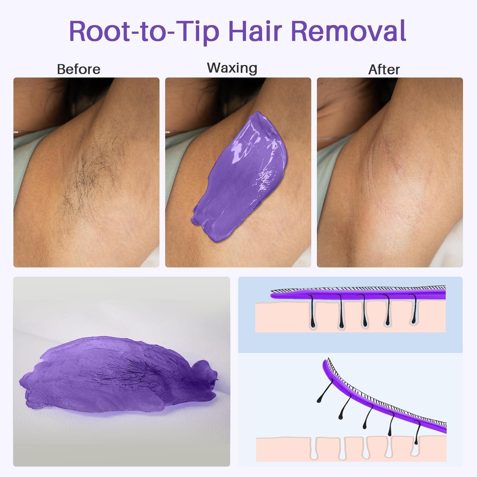 BLITZWAX BLITZWAX Waxing Kit for Women Men Digital Wax Kit Suitable for Sensitive Skin/Brazilian/Full Body/Bikini/Hair Removal Hard Wax Kit with 50 Wax Items for Home, Salon and Beginners