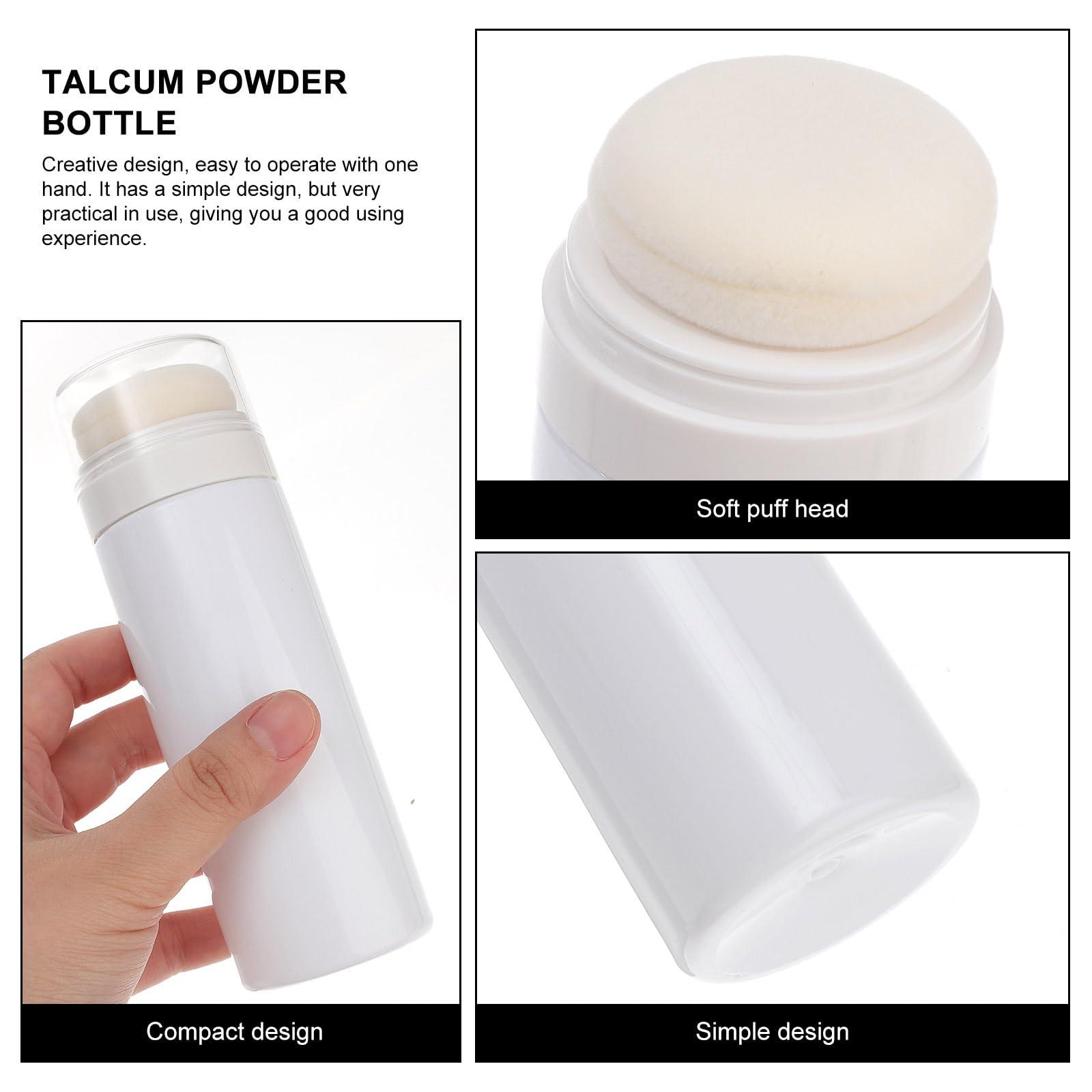 Baluue Travel Powder Puff Box with Puff, Body Powder Dispenser for Baby and Women, Loose Powder Bottle Container for Talcum and Dusting Powder