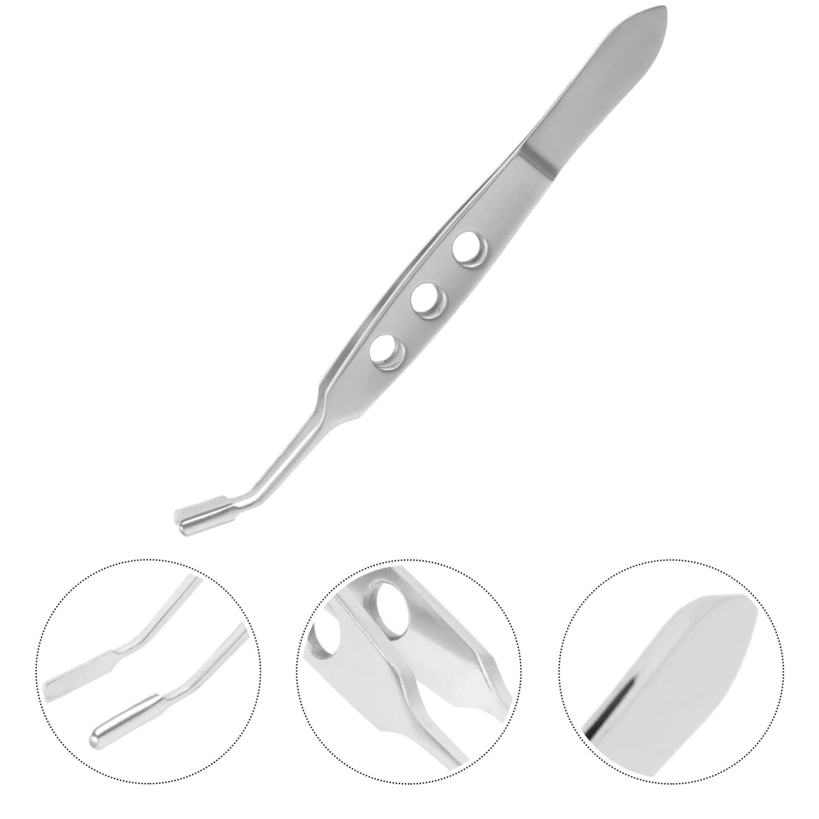 iplusmile iplusmile Stainless Steel Meibomian Gland Expressor Professional Eyelid Massage Tweezers Eyelid Tip for Dry Eyes, Rectangle Tip