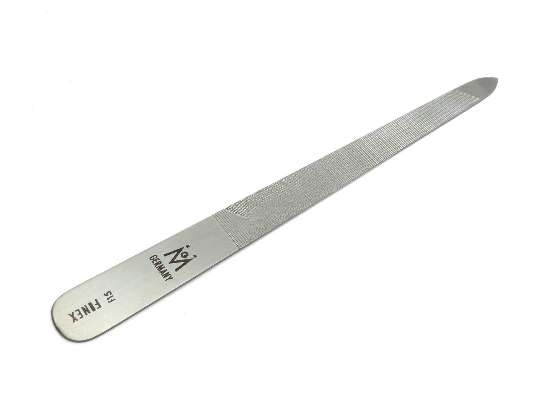 GERmanikure GERMANIKURE Original Triple Cut Metal Nail File, Double Sided FINOX Stainless Steel, Ethically Made in Solingen Germany