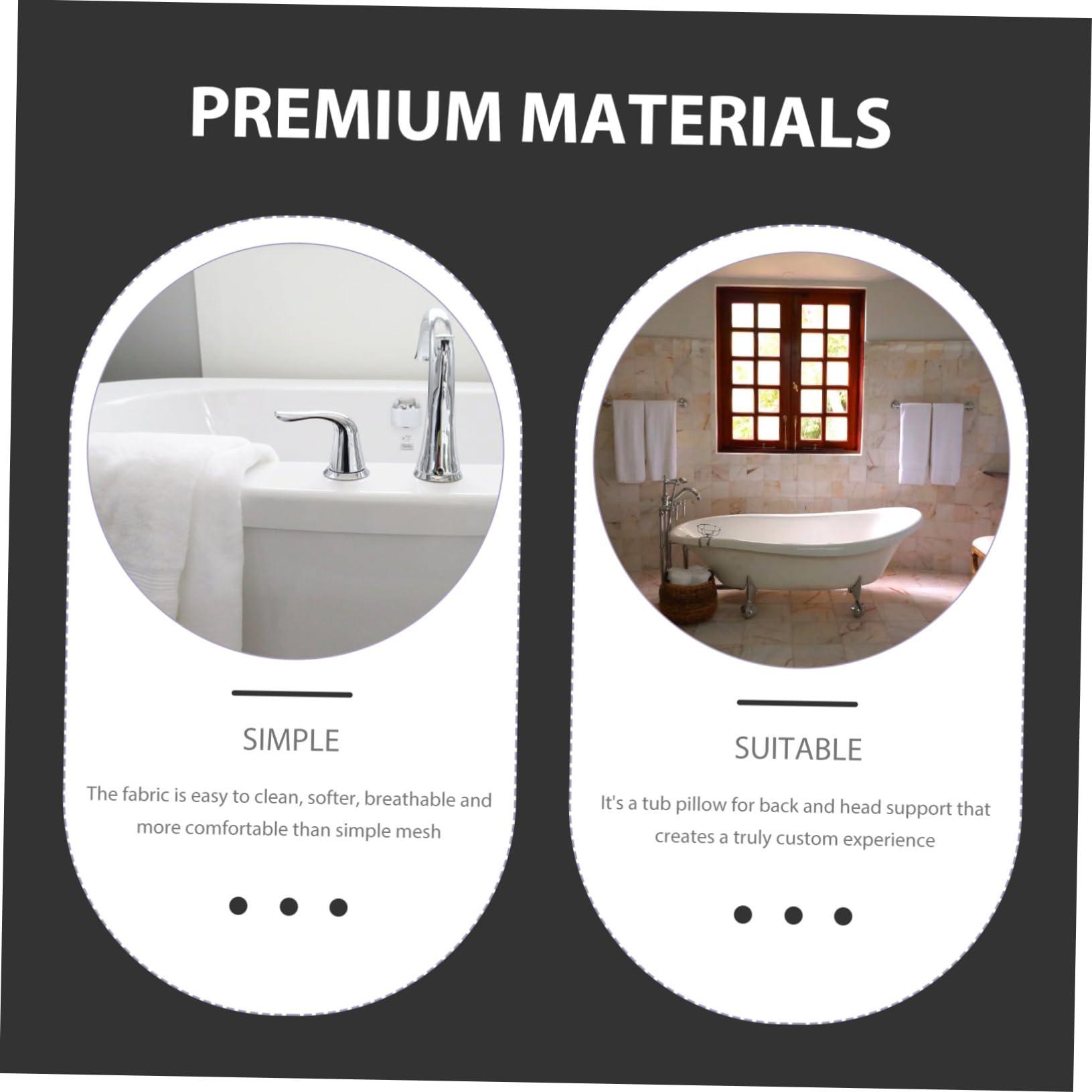 Toddmomy Toddmomy Neck for Bathtub Pillows Water Bathtub Cushion Tubs Shower Portable Relaxing Bathtub Plane Collapsible Bathtub Travel Bathroom Mat Black PVC