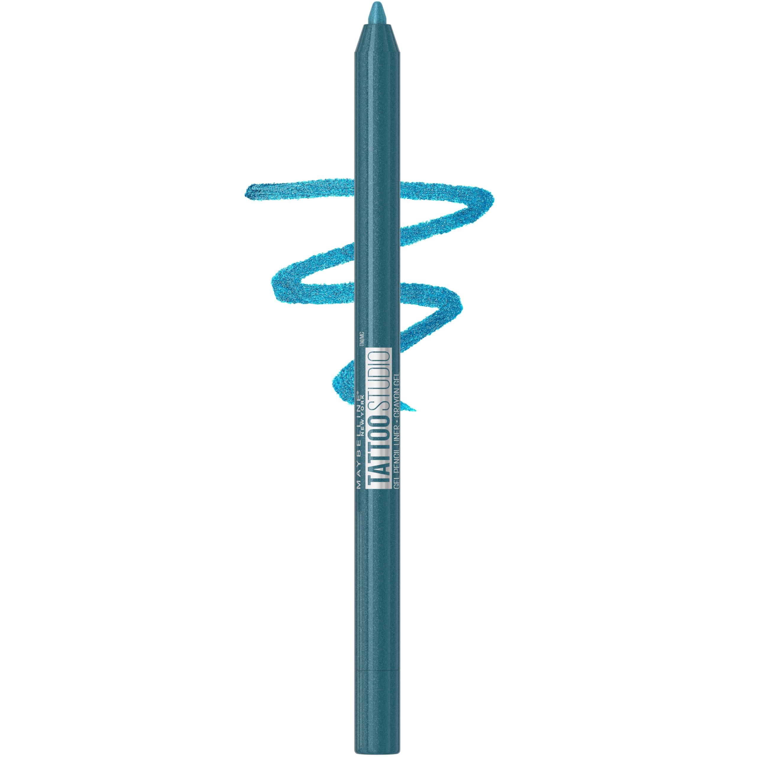 MAYBELLINE MAYBELLINE Tattoo Studio Sharpenable Eyeliner Pencil, 36 Hour Wear, Waterproof, Blue Disco, 1 Count