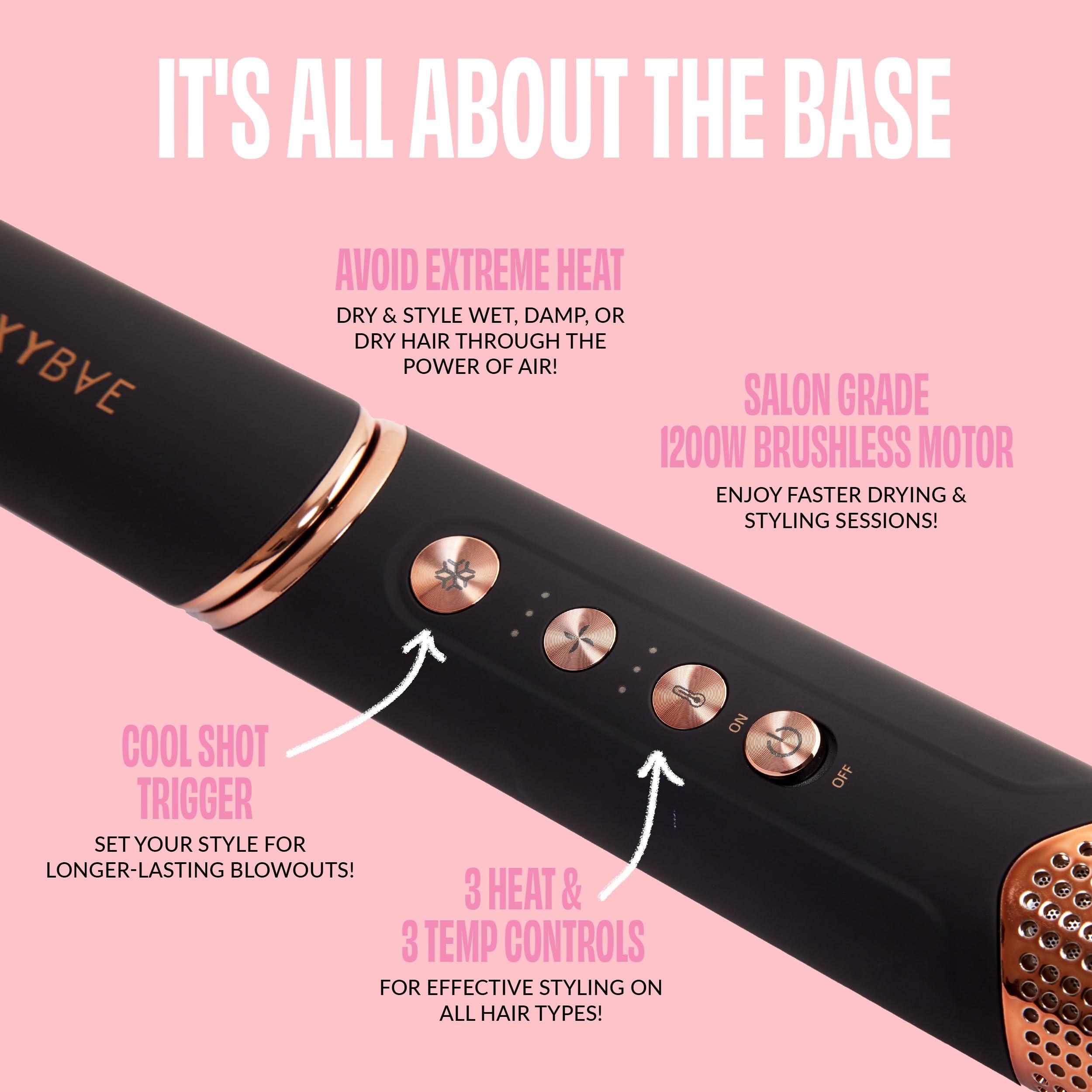 FoxyBae FoxyBae Premium Texture & Styling Duo - Super Styler Pro 5-in-1 Hair Wand Set Black Rose-Gold & Biotin Sea Salt Spray