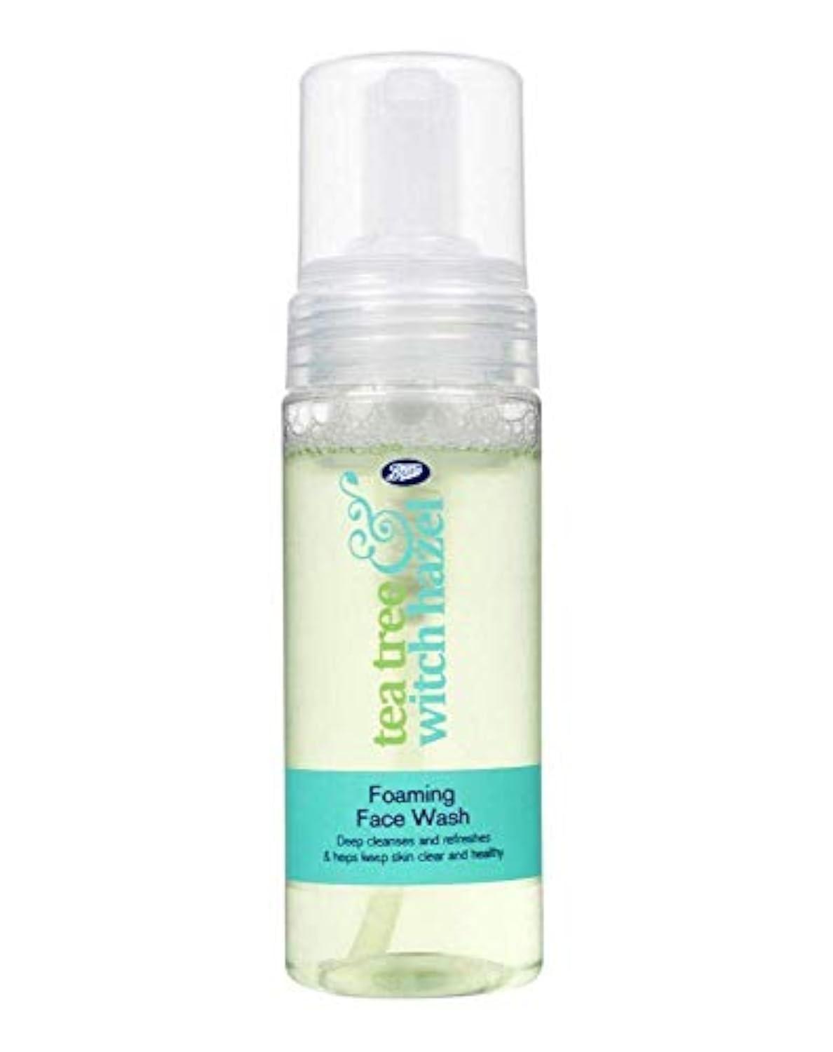 HealthMarket Boots Tea Tree and Witch Hazel Foaming Face Wash 150ml - Helps Keep Skin Clear and Healthy