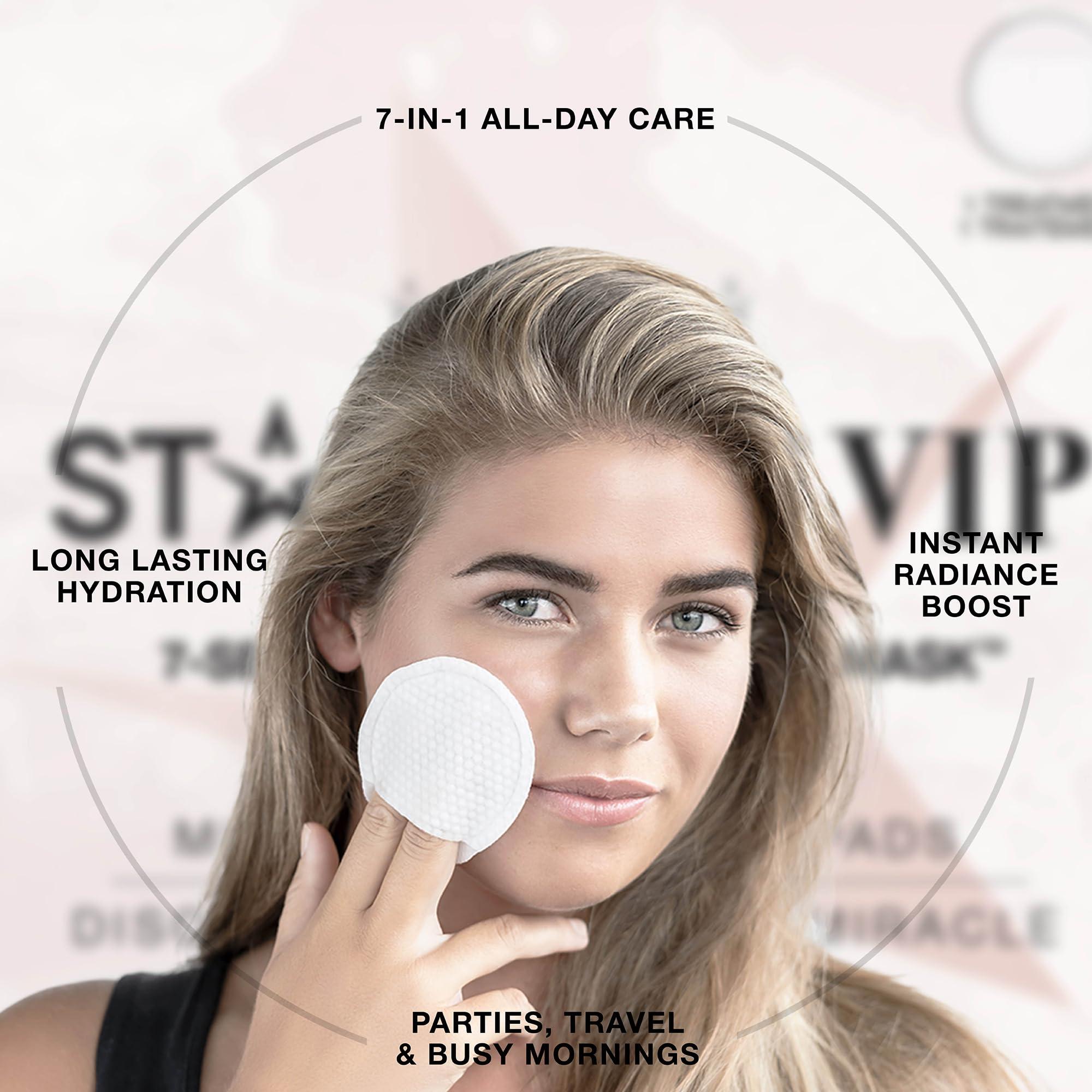 STARSKIN STARSKIN 7 Seconds All-Day Mask 18 Pads, 7-in-1 Facial Korean Toner Pads for Instant Hydration and Refreshed Skin, all Skin Types, Exfoliating and Pore Care with 66% Kudzu Root, K Beauty Skincare