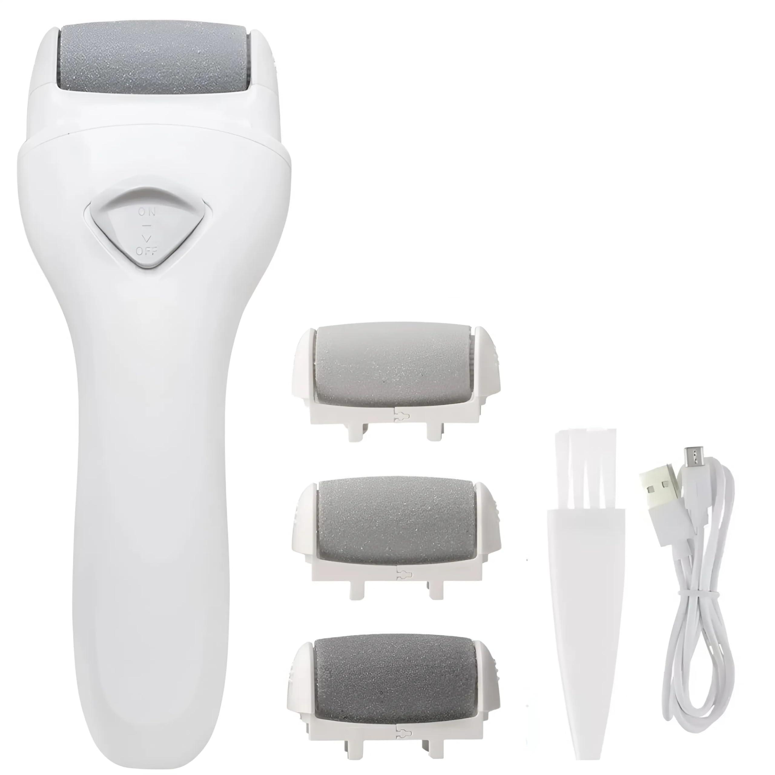 PeakTrend PeakTrend Electric Foot File Grinder Dead Dry Skin Callus Remover Rechargeable Feet Pedicure Tool Foot Care Tools for Hard Cracked Clean with 2 Grinding Heads