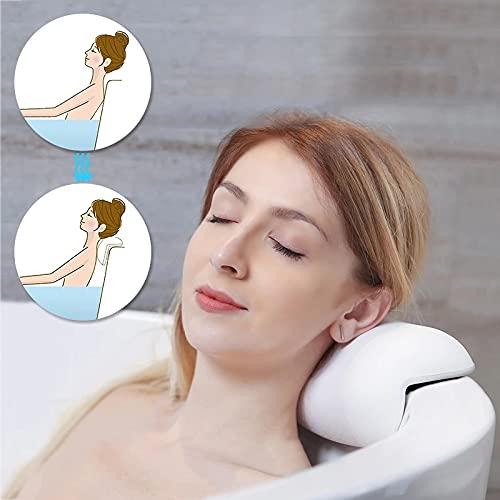 KODENG SPA Bath Pillow Non-slip Bathtub Headrest Soft Waterproof Bath Pillows with Suction Cups Easy To Clean Bathroom Accessories (1pc)