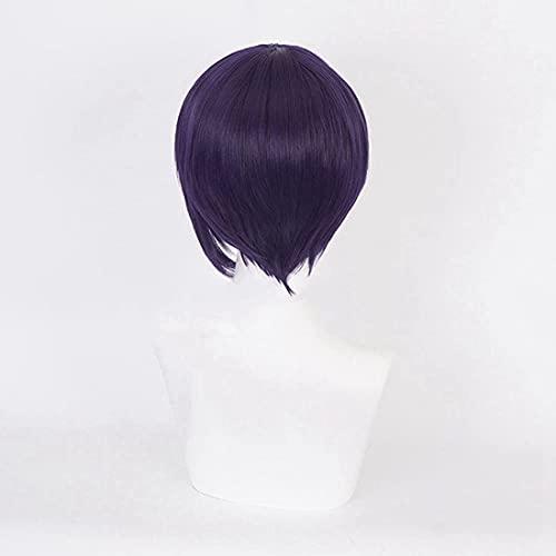 Liamiona Liamiona Jirou Kyouka Wig cosplay Wig Short Dark Purple Synthetic Wig for Halloween Party + Free Wig Cap