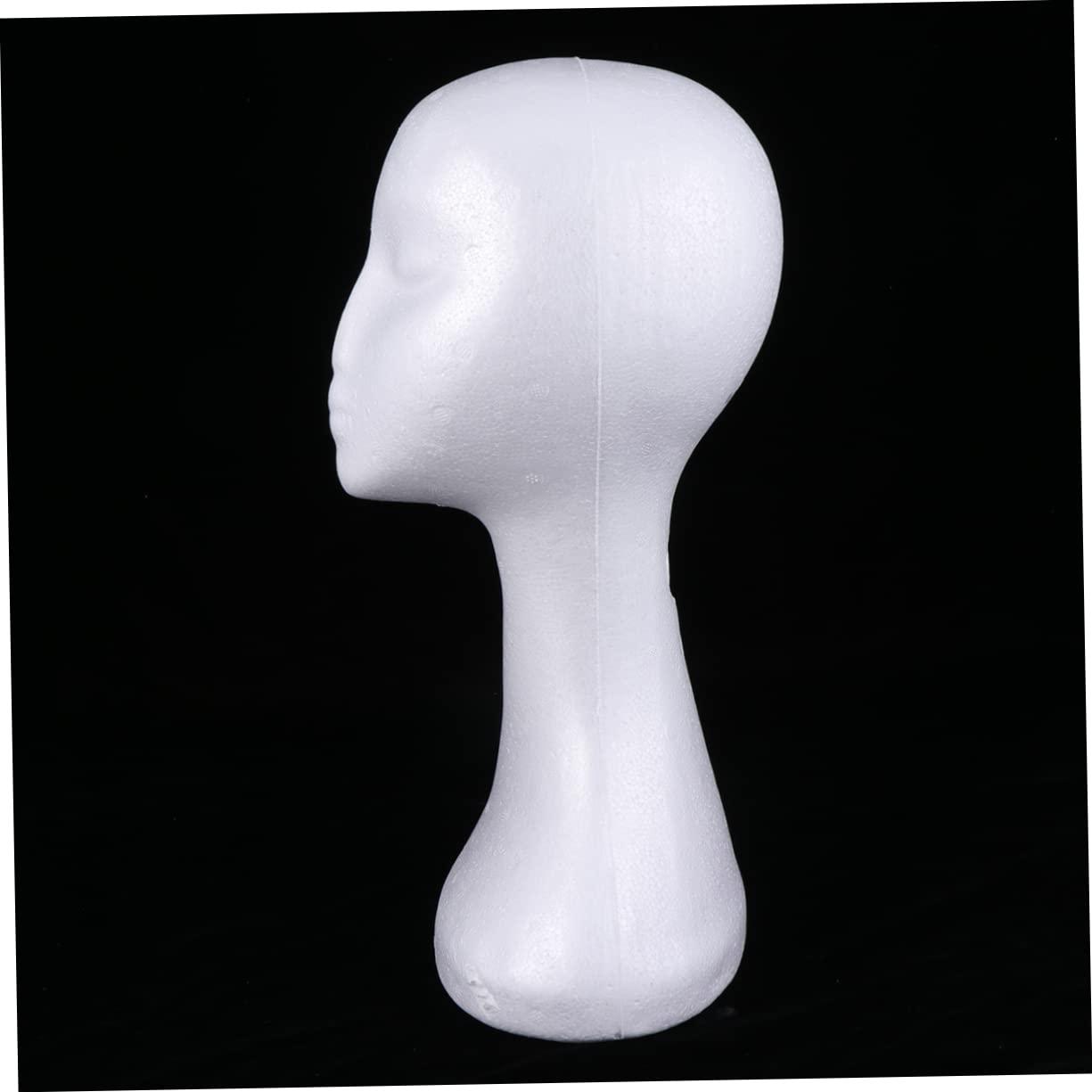 NULYLU NULYLU Art Mannequin White Headset Stand Foam Mannequin Wig Head Mannequins Foam Manikin Head Model Male Mannequin Head Display Mannequin Wig Head Stand Headphone Stand Holder White Wig