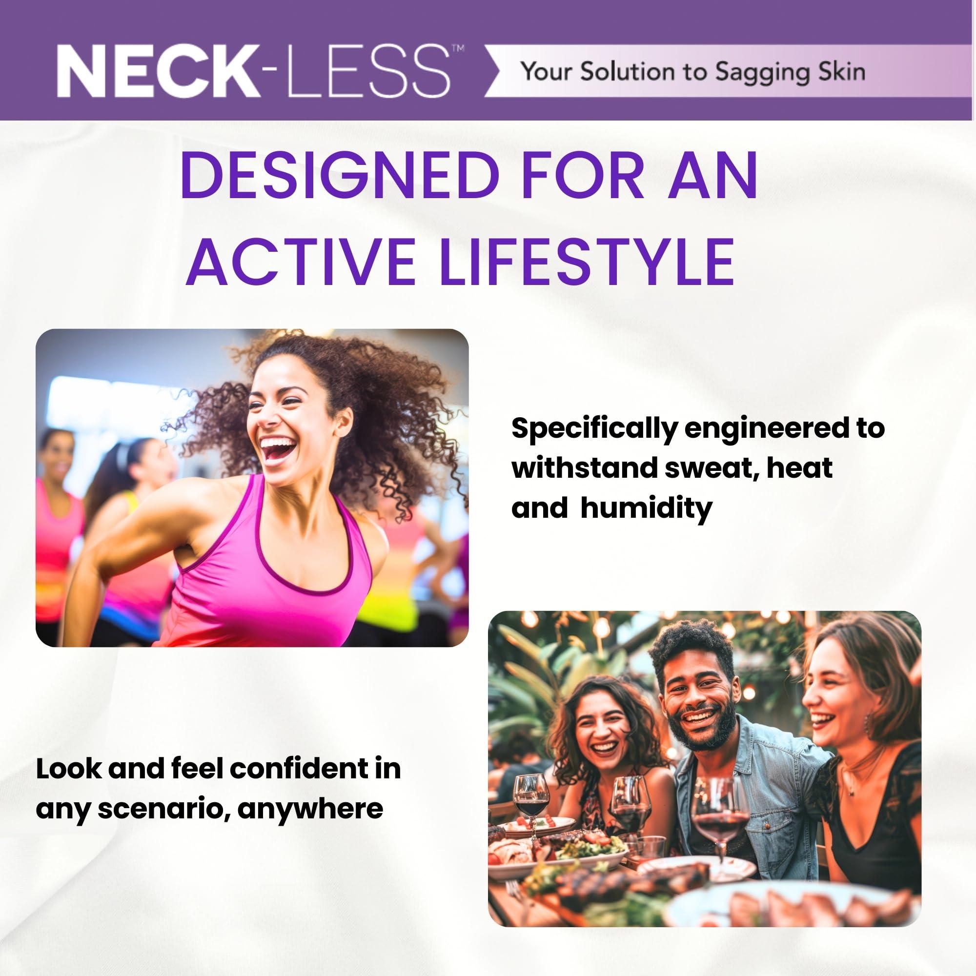 NECK LESS NECK-LESS Professional Face Tape - Patented Face Lift System, Invisible Enhancement Strips for Jawline & Neck (10 Strips)