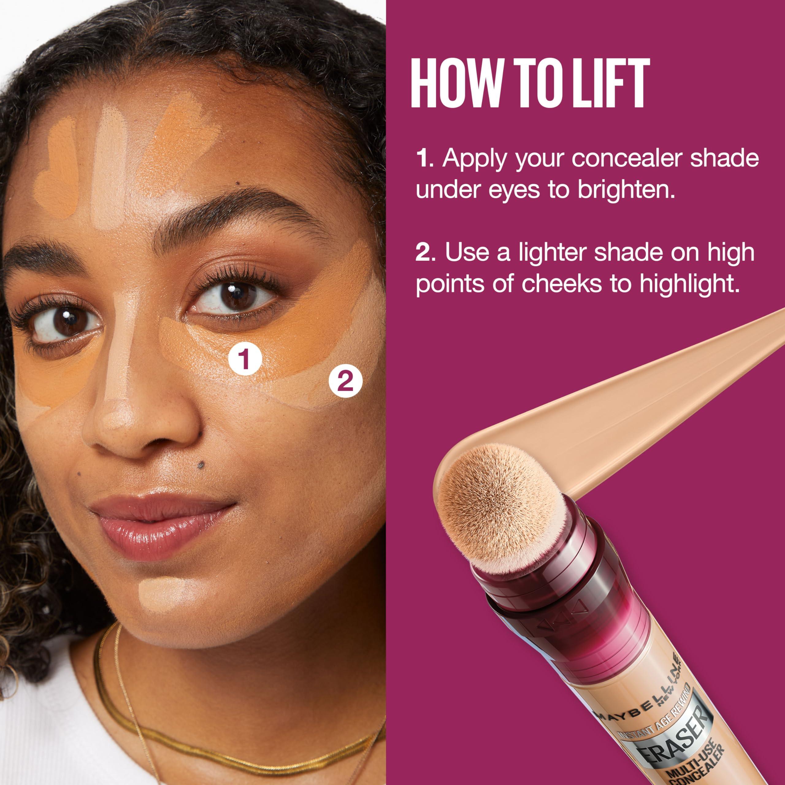 MAYBELLINE Maybelline Instant Age Rewind Eraser Dark Circles Treatment Multi-Use Concealer, 146.5, 1 Count (Packaging May Vary)