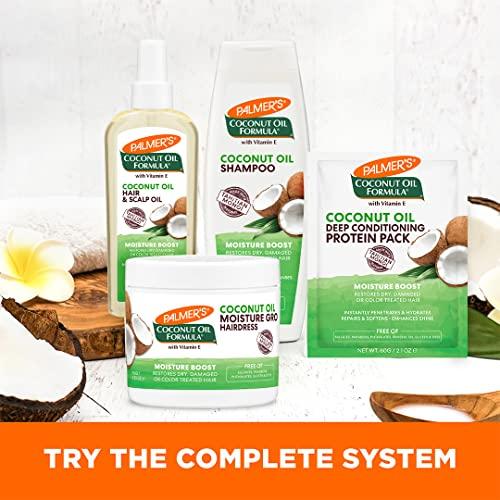 Palmer\'s Palmer\'s Coconut Oil Moisture Boost, Restorative Hair and Scalp Oil Spray, Lasting Hydration and Shine for Dry or Damaged Hair, Promotes Scalp Health, 5.1 Oz (Pack of 2)