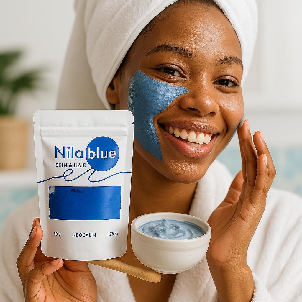 NeoCalin NeoCalin Nila Blue Powder - Authentic Moroccan Indigo | Brightening Solution for Radiant Skin and Hair | DIY Nila Mask (50g) (1.76 Once)