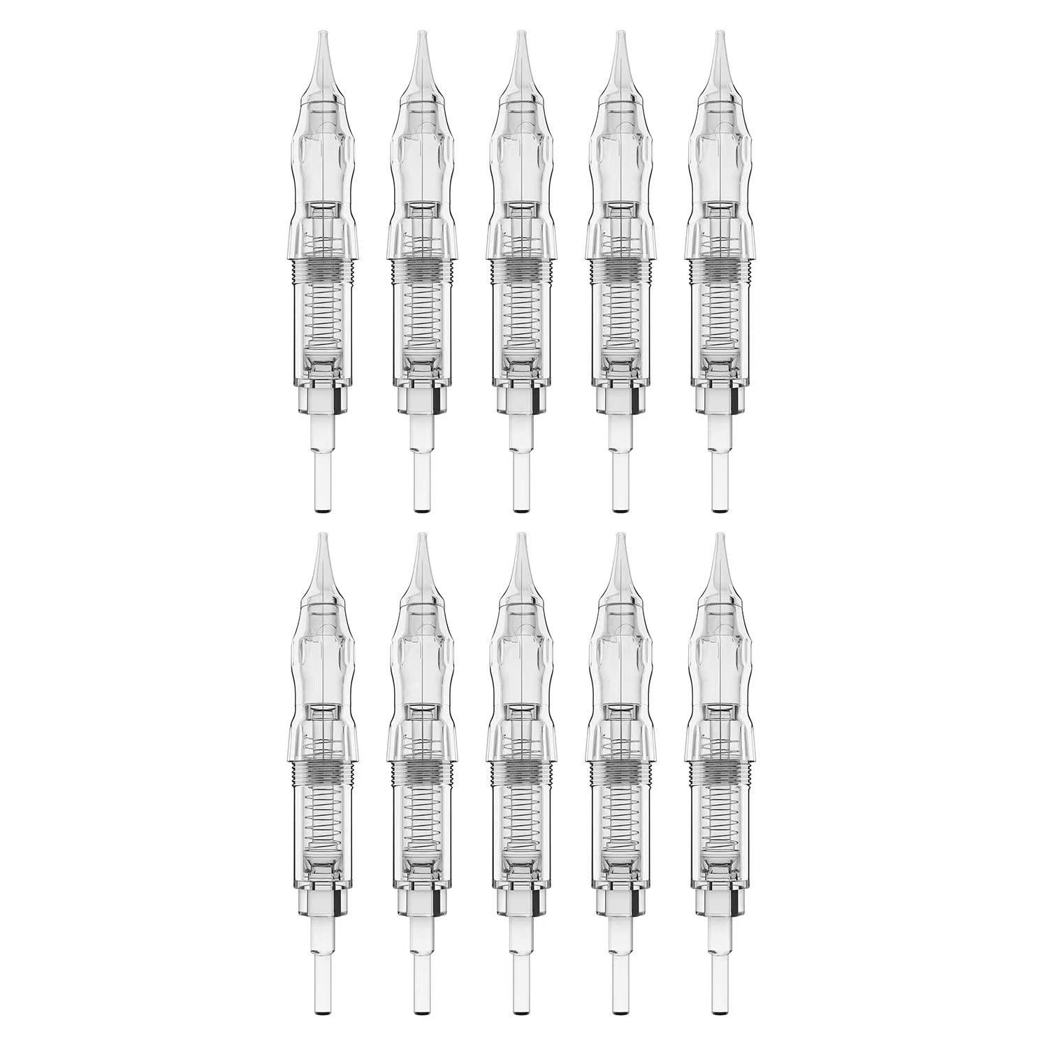 BIOMASER Cartridge Needles – BIOMASER 10PCS Sterilized Permanent Makeup Cartridge Needles Screw Thread Tattoo Needle for Permanent Makeup Machine Tattoo Pen for Eyebrow Eyeliner Lip Contour(1R-0.2MM)