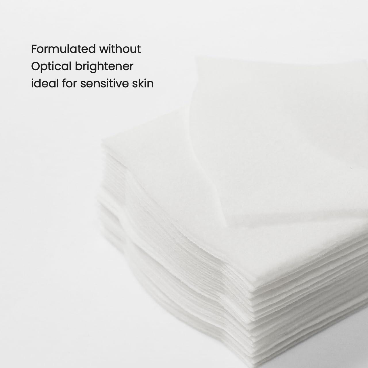 BIODANCE Biodance Cotten Pads, Soft and Thin Square Cotton Pads for Face Toner, Makeup Remover and Facial Cleansing | 50 x 2 Sheets