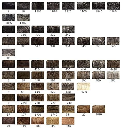 Curve Hair Invisible Mens Receding Hairline Human Hair Replacement System Mens Hairline Toupee V-Loop Skin PU Frontal Hairpiece Natural V-Shape (4cmX18cm, 3 Dark Brown)