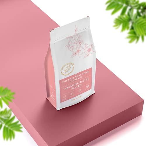 Midwest Sea Salt Company Peppermint Foaming Fine Grain (.3mm) Bath Salt Soak 15 lbs - Custom - Red