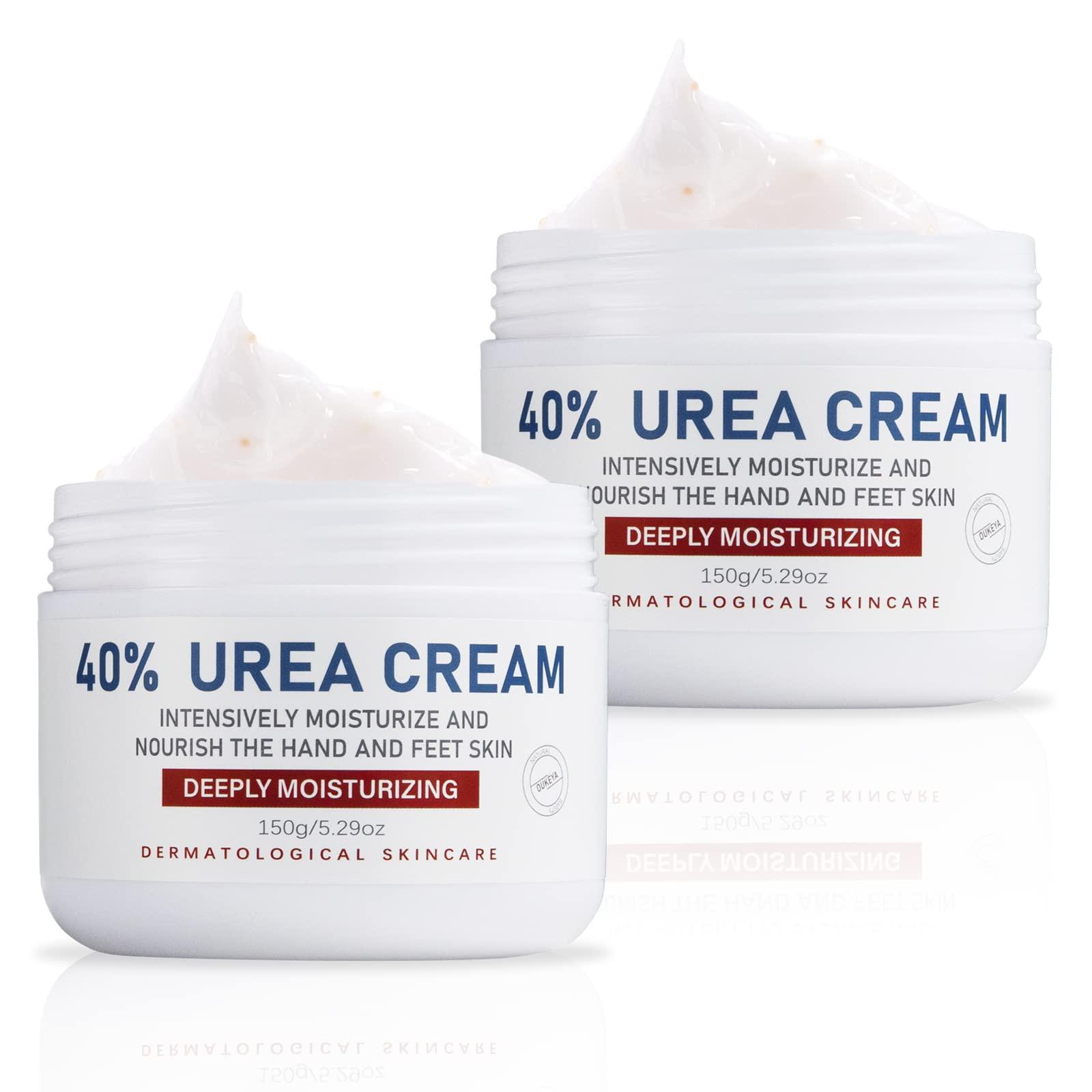 OUKEYA OUKEYA Urea Cream 40 Percent, Urea Foot Cream for Dry Cracked, 40 per Urea Lotion for Feet Maximum Strength (2 Packs)