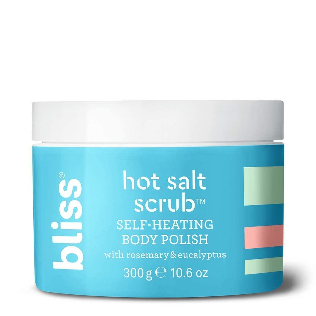 Bliss Bliss Hot Salt Scrub, Self-Heating Body Polish | Warming Scrub to Exfoliate, Heal, and Smooth Skin | Straight-from-the Spa | Paraben Free, Cruelty Free | 10.6 oz