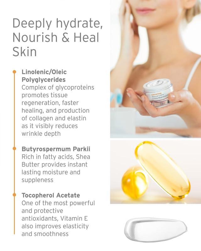 Kerstin Florian Kerstin Florian Correcting Hyaluronic Serum | Correcting Rescue Creme Set | Moisturizing Anti Aging Serum for Hydration | Healing Moisturizer with Shea Butter and Vitamin E Duo