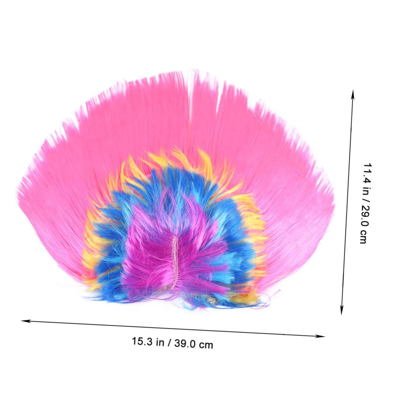 Abaodam Abaodam 2pcs Cockscomb wig halloween cosplay wig Cockscomb Hair Party Prop novelty synthetic wigs Cosplay Costume Wig clown punk clothes for men party wig the pet