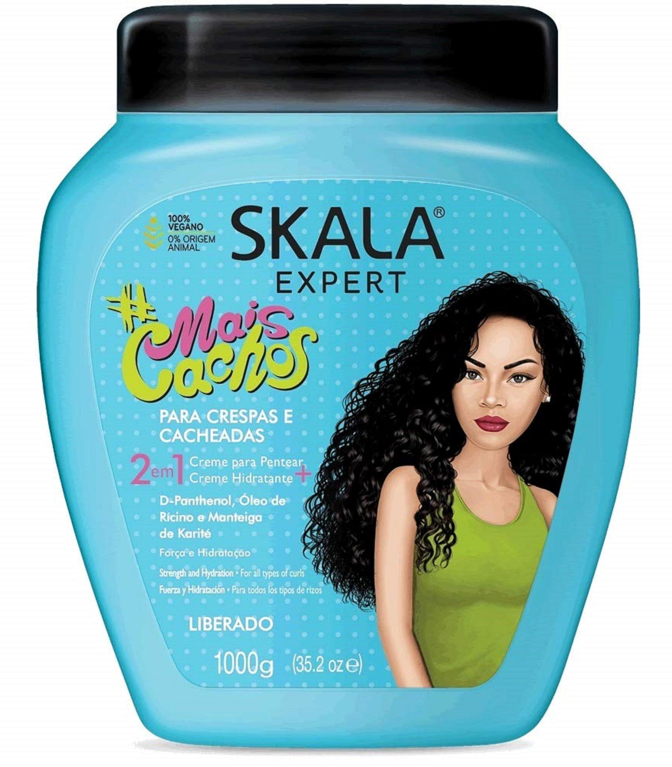 SKALA SKALA Mais Cachos Hair Type 3ABC - Eliminate Anti Frizz, For Curly Hair -2 in 1 Conditioning Treatment Cream and Cream To Comb 100% VEGAN 35.2 Oz (1 Pack)