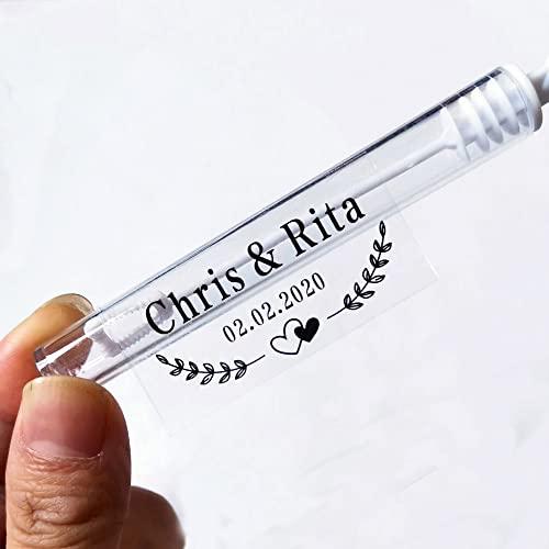 HHWY HHWY 100PCS Clear Lip Gloss Labels Personalized Custom Logo Eyelash Stickers for Lip Stick DIY Personalized Transparent Chapstick Labels Lip Balm (1x3cm)