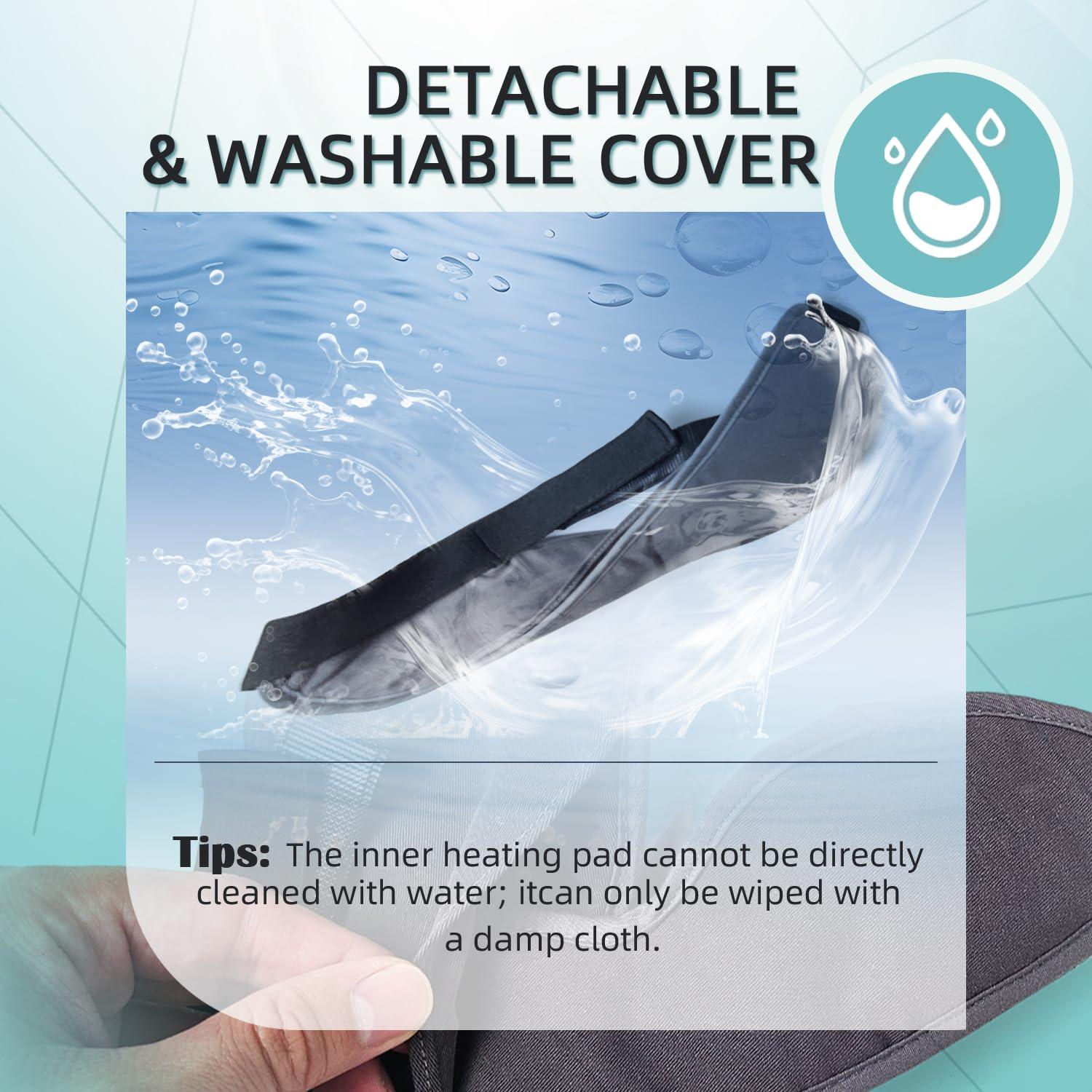 uncn Heated Eye Mask, Warm USB Heat Eye Mask for Dry Eyes, Electrical Eye Heating Pad with Teperature & Timer Control, Warming Heatable Mask with Moist Heat for Blepharitis, Sinus Migraine Tired Eyes, MGD