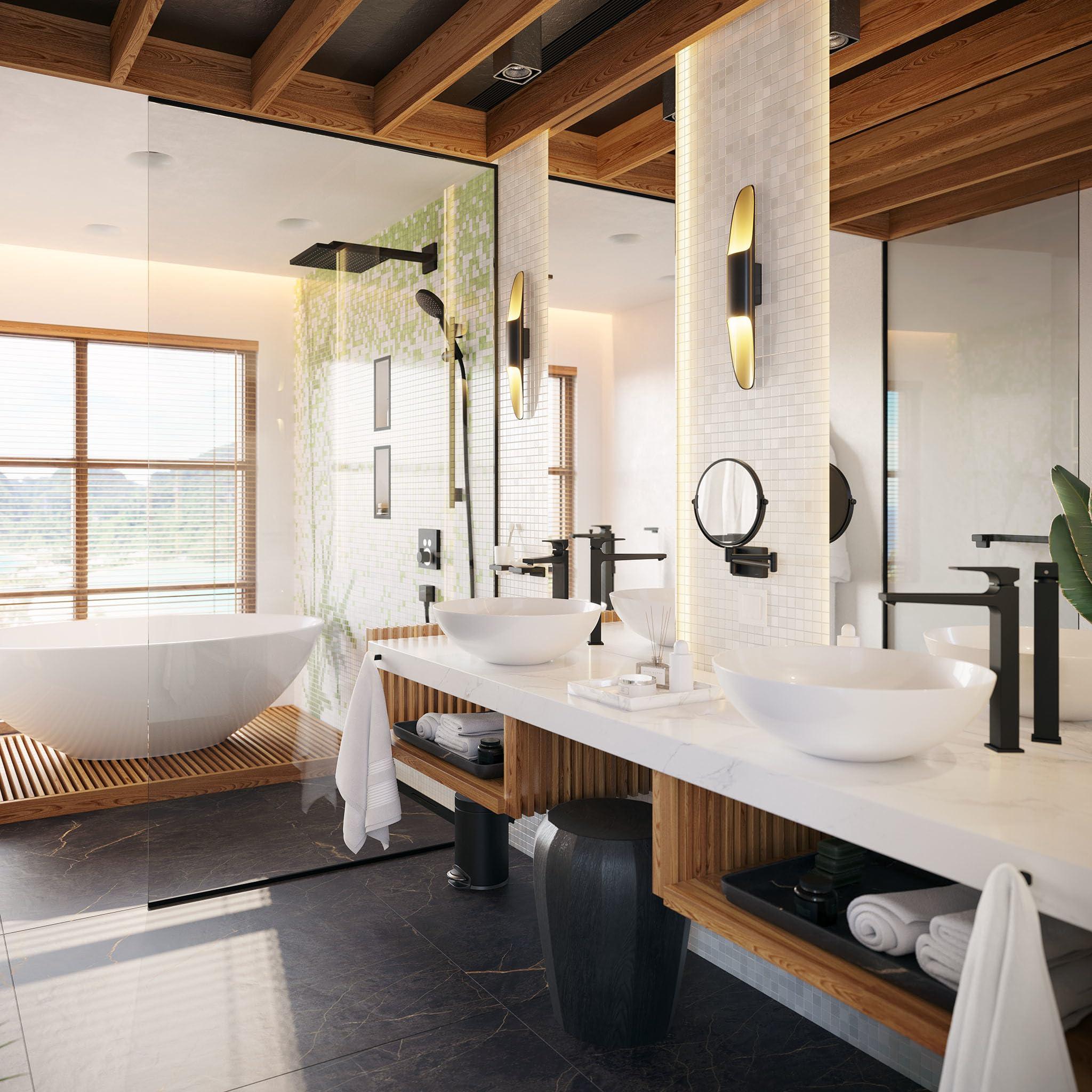 hansgrohe Hansgrohe AddStoris Shaving Mirror, matt Black, 41791670