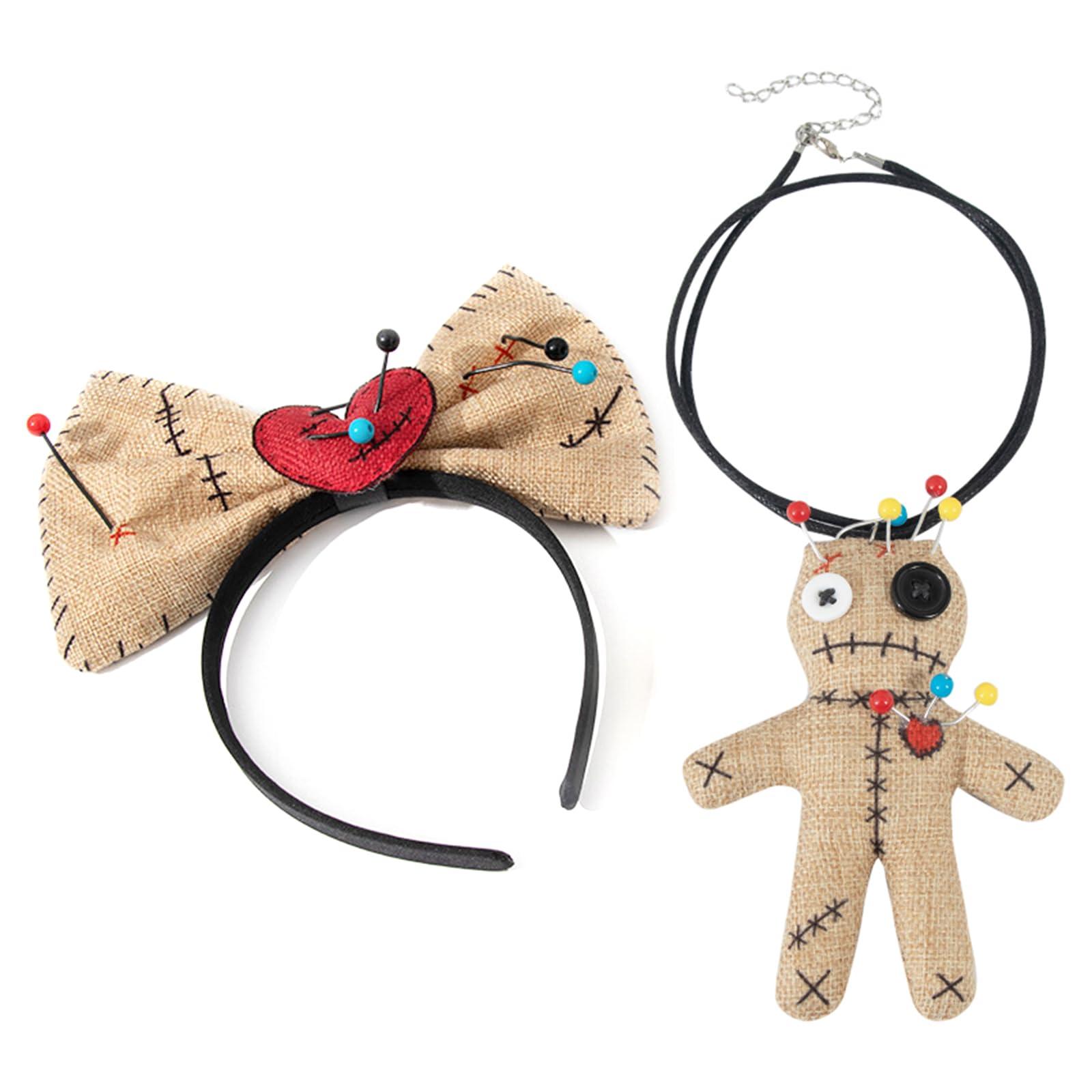 JSGHGDF JSGHGDF Masquerades Costume Bows Headband Necklace Adult Theme Party Subcultures Hairhoo