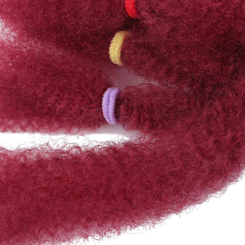 CLSFATION Afro Kinky Hair 12 Inch 3 Packs Pre Stretched Afro Kinky Twist Hair Afro Braiding Hair Kinky Twist Crochet Braids Synthetic Hair Extensions For Women (#BUG, 12 Inch (Pack of 3))