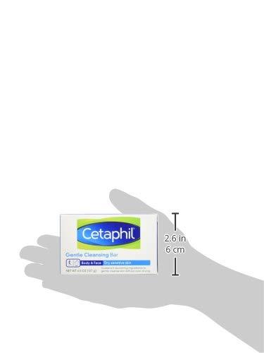 Cetaphil CETAPHIL Gentle Cleansing Bar, 4.5 oz Bar (Pack of 6), Nourishing Cleansing Bar For Dry, Sensitive Skin, Non-Comedogenic, Dermatologist Recommended Sensitive Skincare Brand