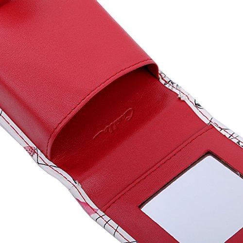 kilofly kilofly Genuine Leather Double Lipstick Case Cosmetic Makeup Holder + Gift Box