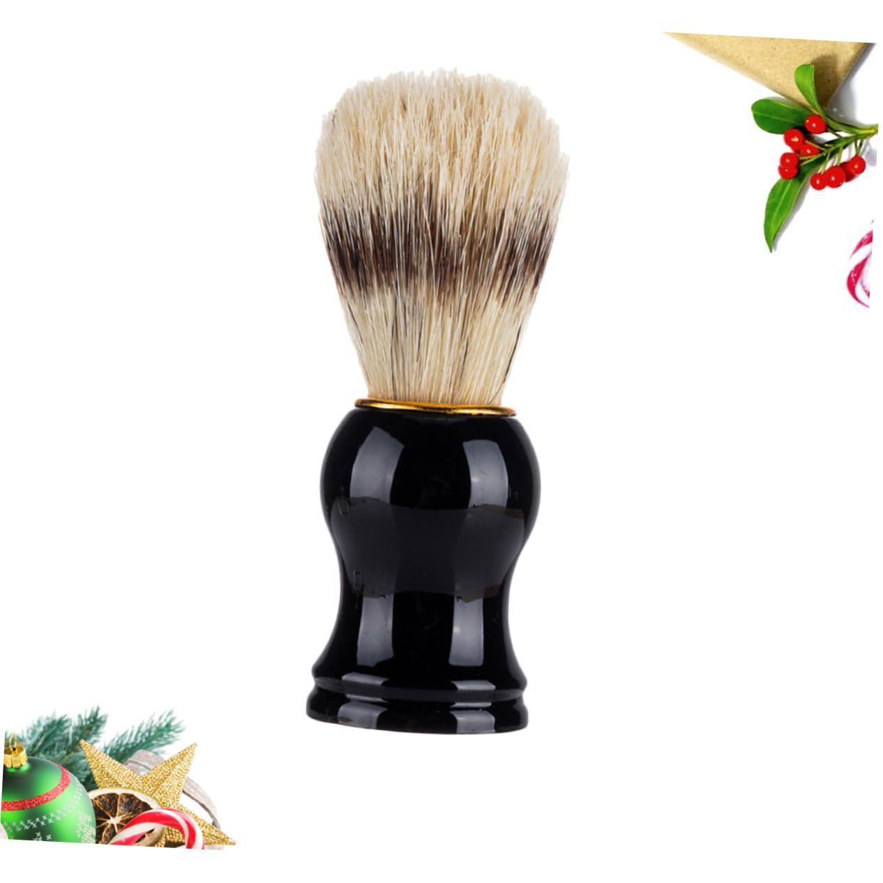 Hemoton Hemoton Barber Shaving Brush for Men Soft Bristles Beard Cleaning Brush Smooth Shave