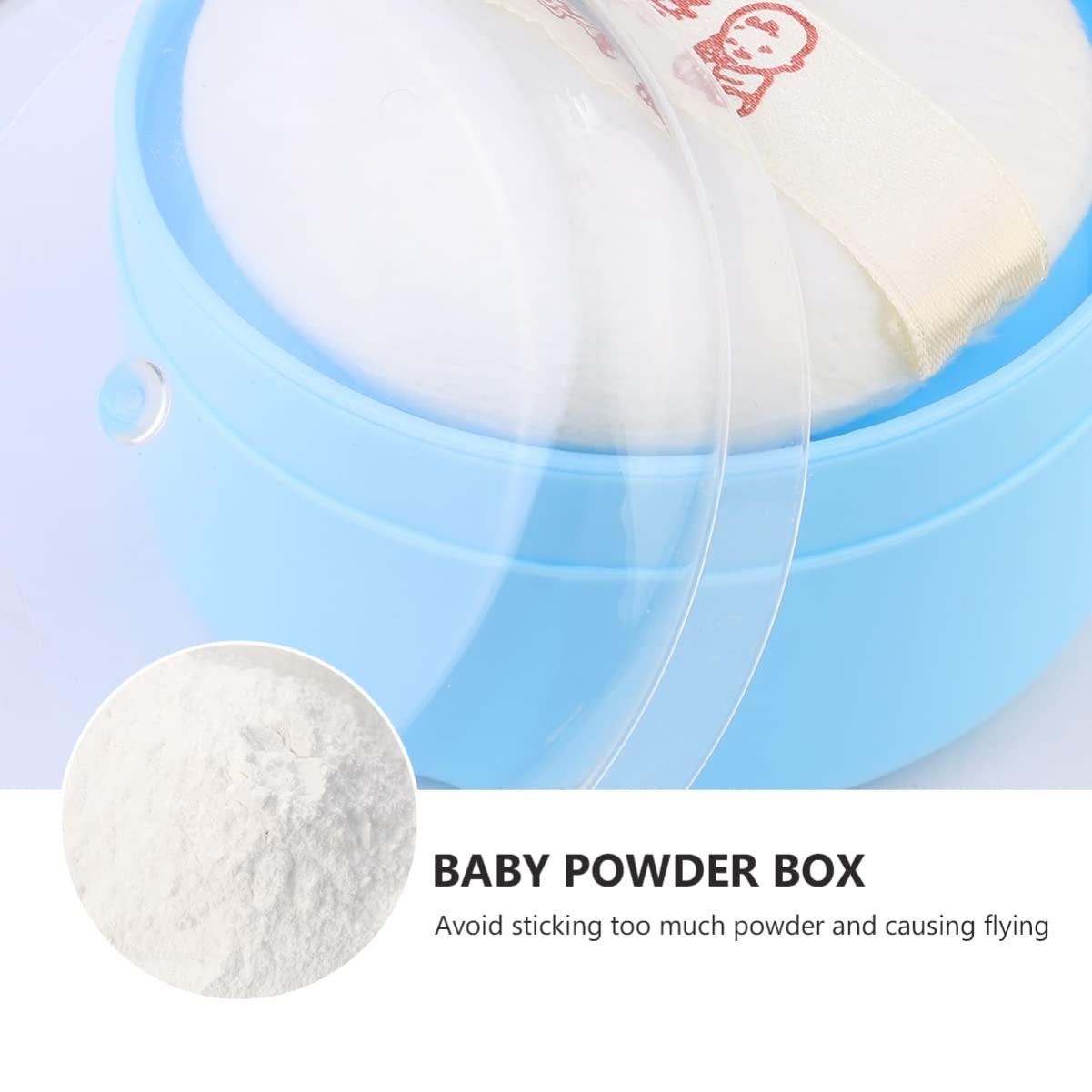 SKISUNO SKISUNO Box Body Powder Box After- Bath Powder Puff Container Baby Puff Container Powder Puff and Container for Body Powder Adult Powder Puff Case Applicator Textile Cotton Storage Child