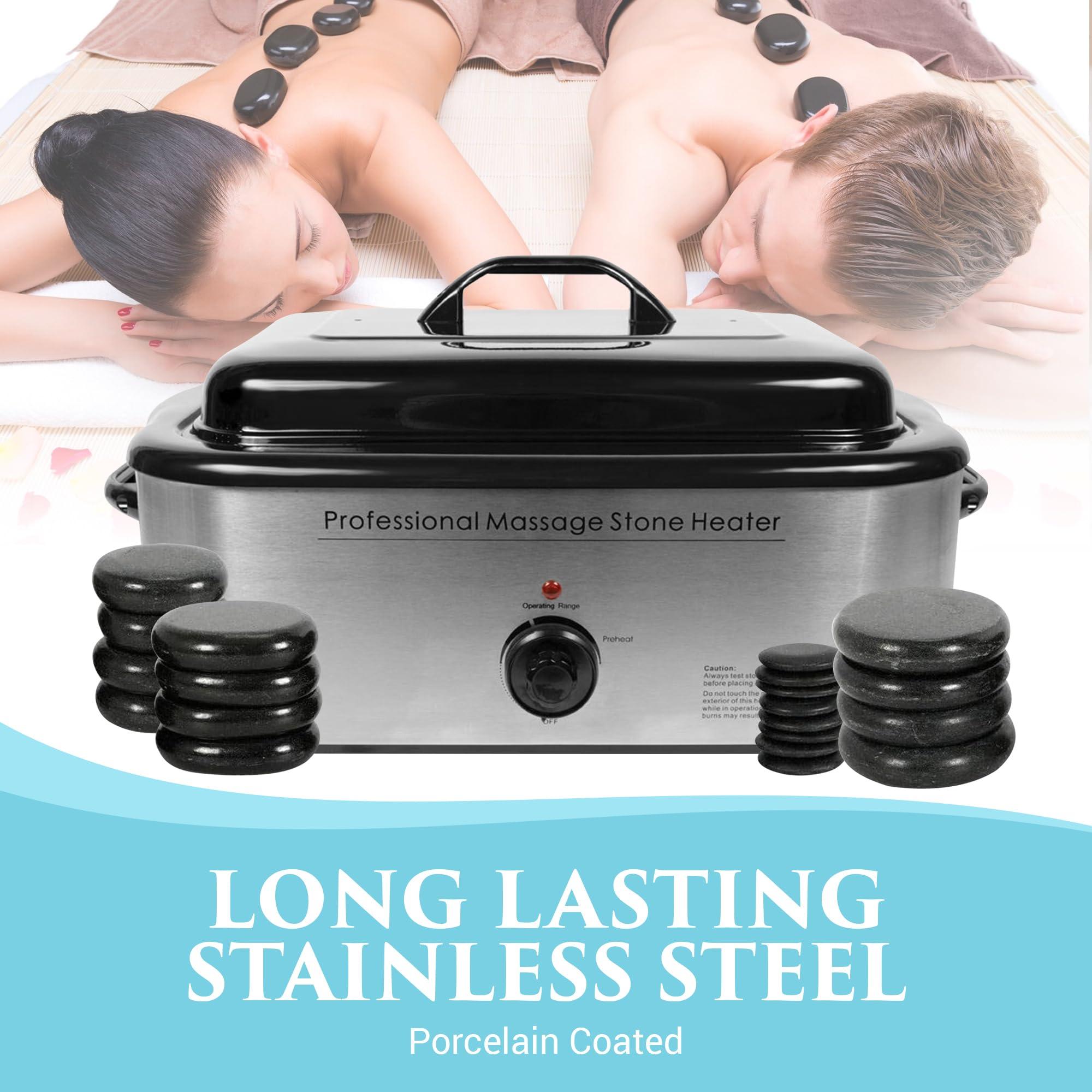 NRG NRG Professional Hot Stone Warmer for Massage Therapy, 18 Quart - Hot Stone Heater Hot Stones Warmer Massage Stone Heater Massage Stone Warmer Massage Accessories - Adjustable Temperature Control