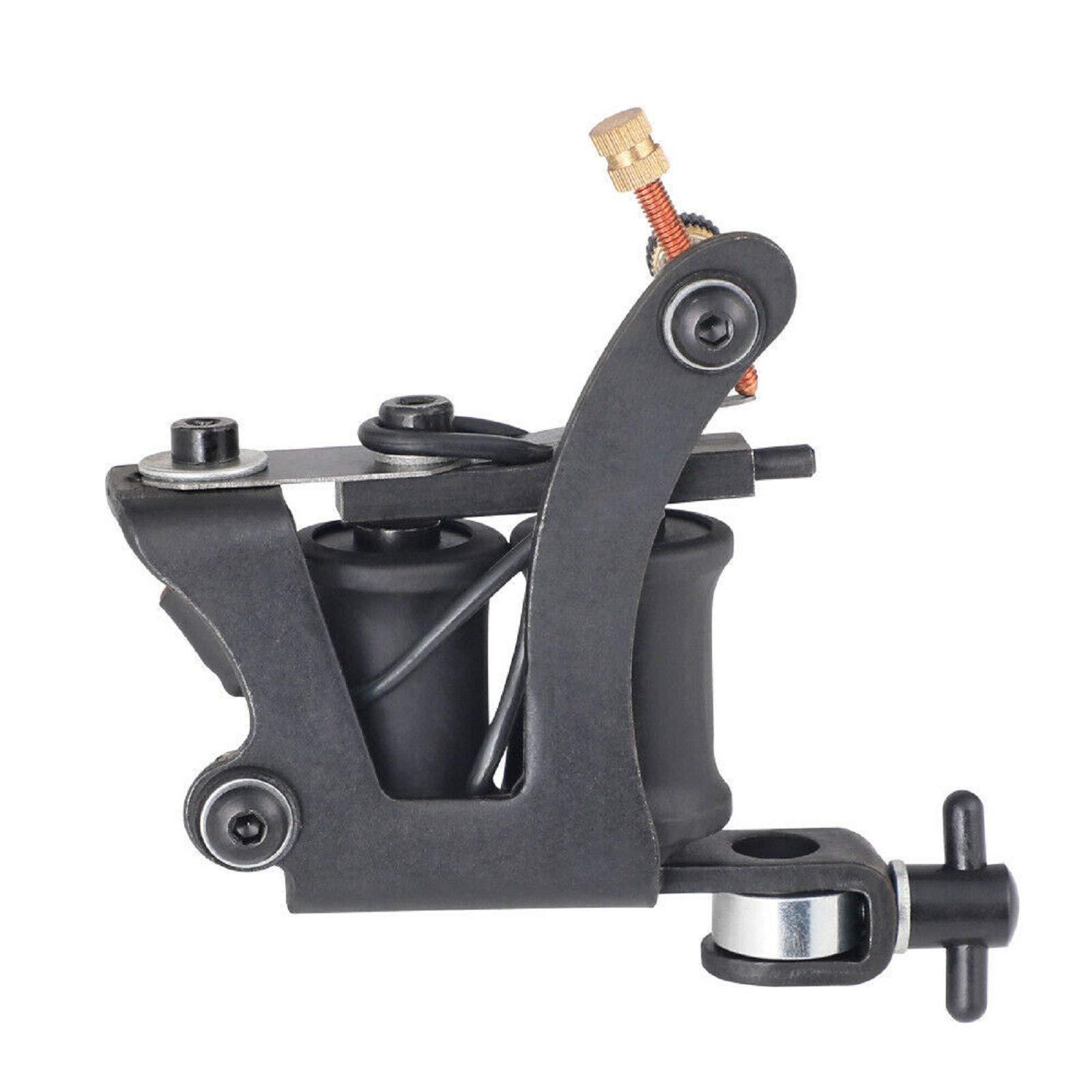 mainlead Complete Tattoo Gun Kit Power Supply Cartridge Needle Foot Pedal Skin Practice (B)