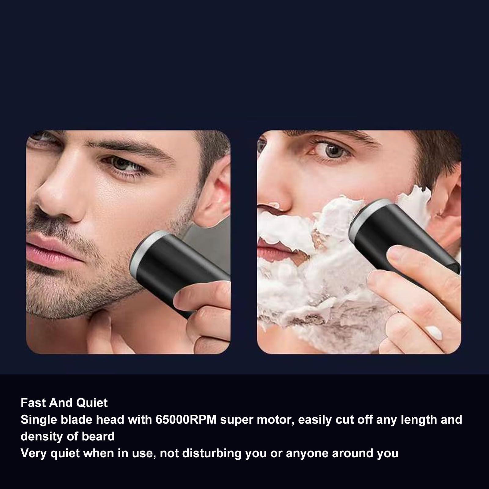 TREETDOBV TREETDOBV Electric Beard Trimmer USB Rechargeable Portable Digital Beard Trimming Groomer IP7X Waterproof Washable 65000RPM for Man Women