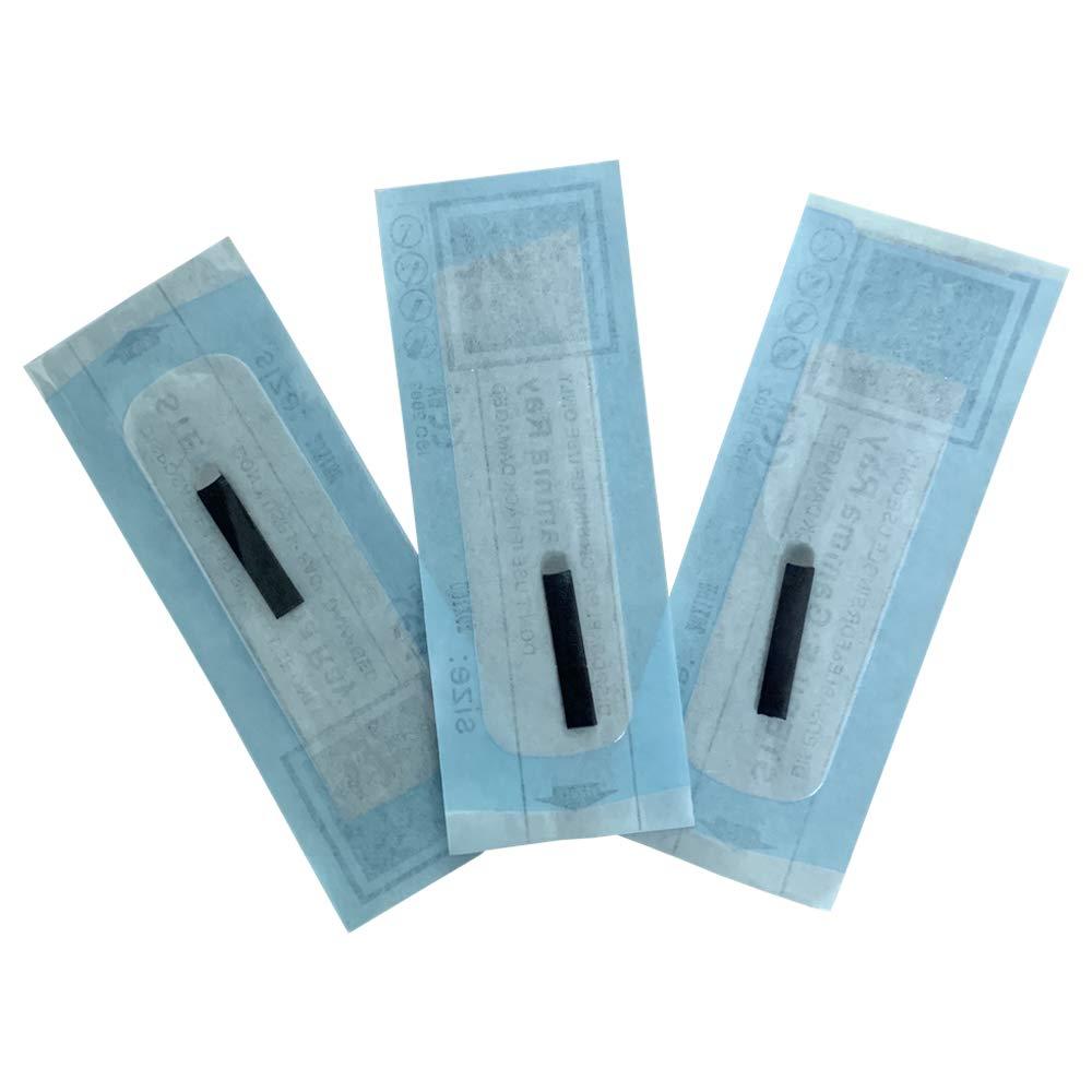 PMU Beauty 100PCS Black Flex Microblading U shape 18U Eyebrow Needles with 0.20mm Diameter 3D Embroidery for Tattoo Manual Pen Tattoo Inks Disposable Safe Healthy Tools (3 Sizes, U18)