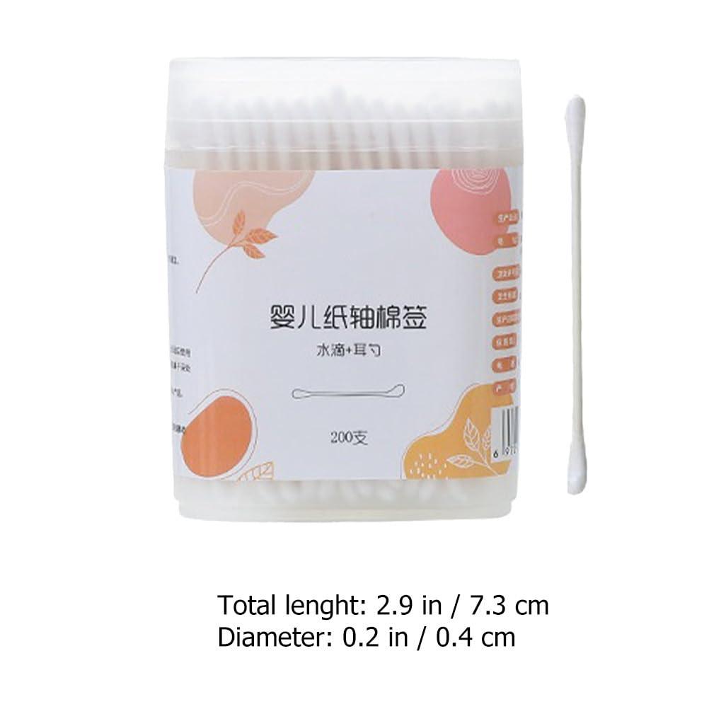 Toddmomy 800 Pcs Cotton Swab Ear Cleaning Swab Cotton Stick Swab Baby Ear Wax Cleaner Baby Ear Cotton Stick Cosmetic Swabs