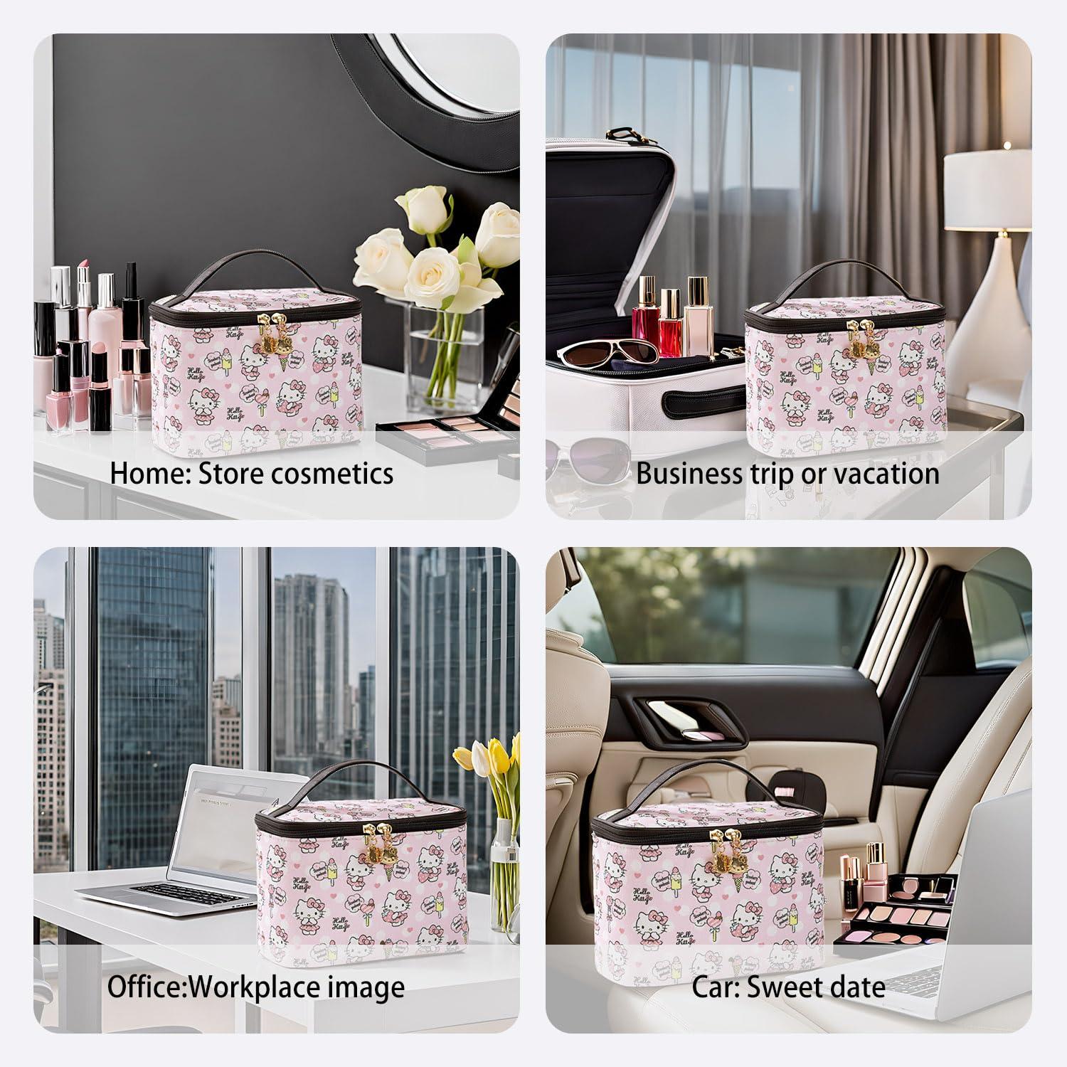 AmBealla AmBealla Make up Bag Travel Cosmetic Bags Brush Holder Zipper Pouch Case Organizer Cute Organizer Suitable for Purse for Women (07 Sweet Candy)