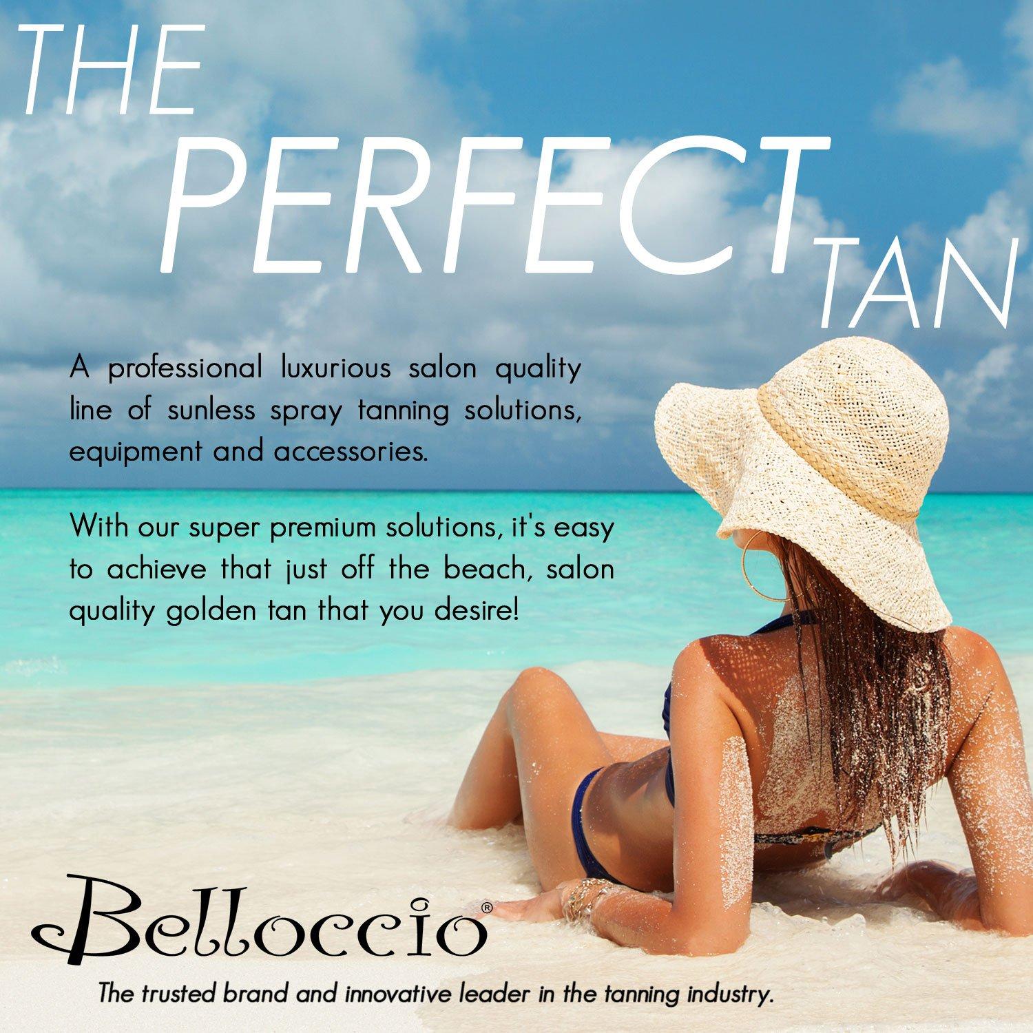 Belloccio Belloccio Premium T75 Sunless HVLP Turbine Spray Tanning System; Simple Tan 4 Solution Variety Pack, Tent, Accessories & Video Link