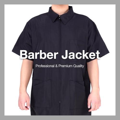 STUDIO LIMITED STUDIO LIMITED Barber Jacket, Lightweight and Breathable Zipper Closure Hair Stylist Grooming Smock Shirt Water Resistance fabric stylish and functional, A FREE SALON APRON (L)